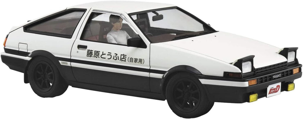 Aoshima Initial D: Fujiwara Takumi AE86 Trueno with Figure 1:24 Scale Model NEW