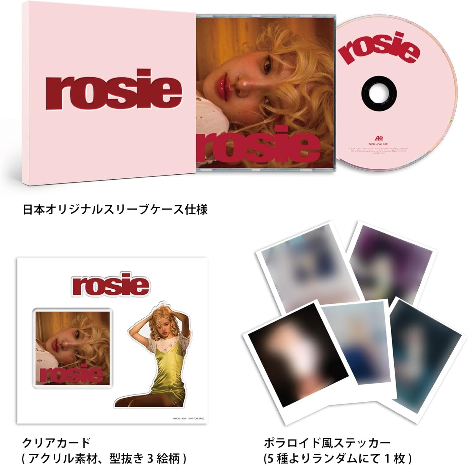 ROSE (BLACKPINK) rosie Limited Edition CD+Card+Sticker+Case Japan New