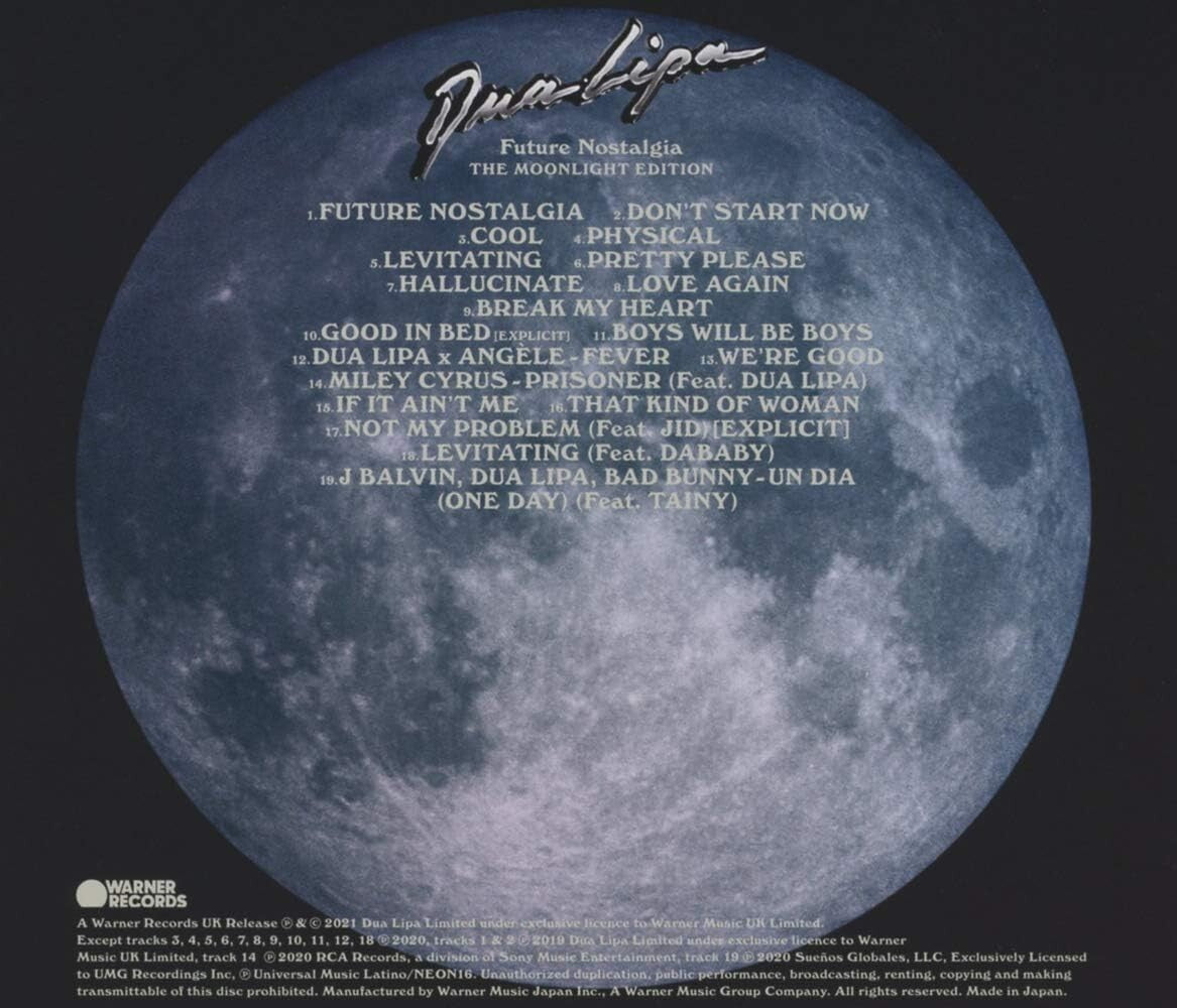 2021 DUA LIPA Future Nostalgia (The Moonlight Edition) JAPAN CD NEW