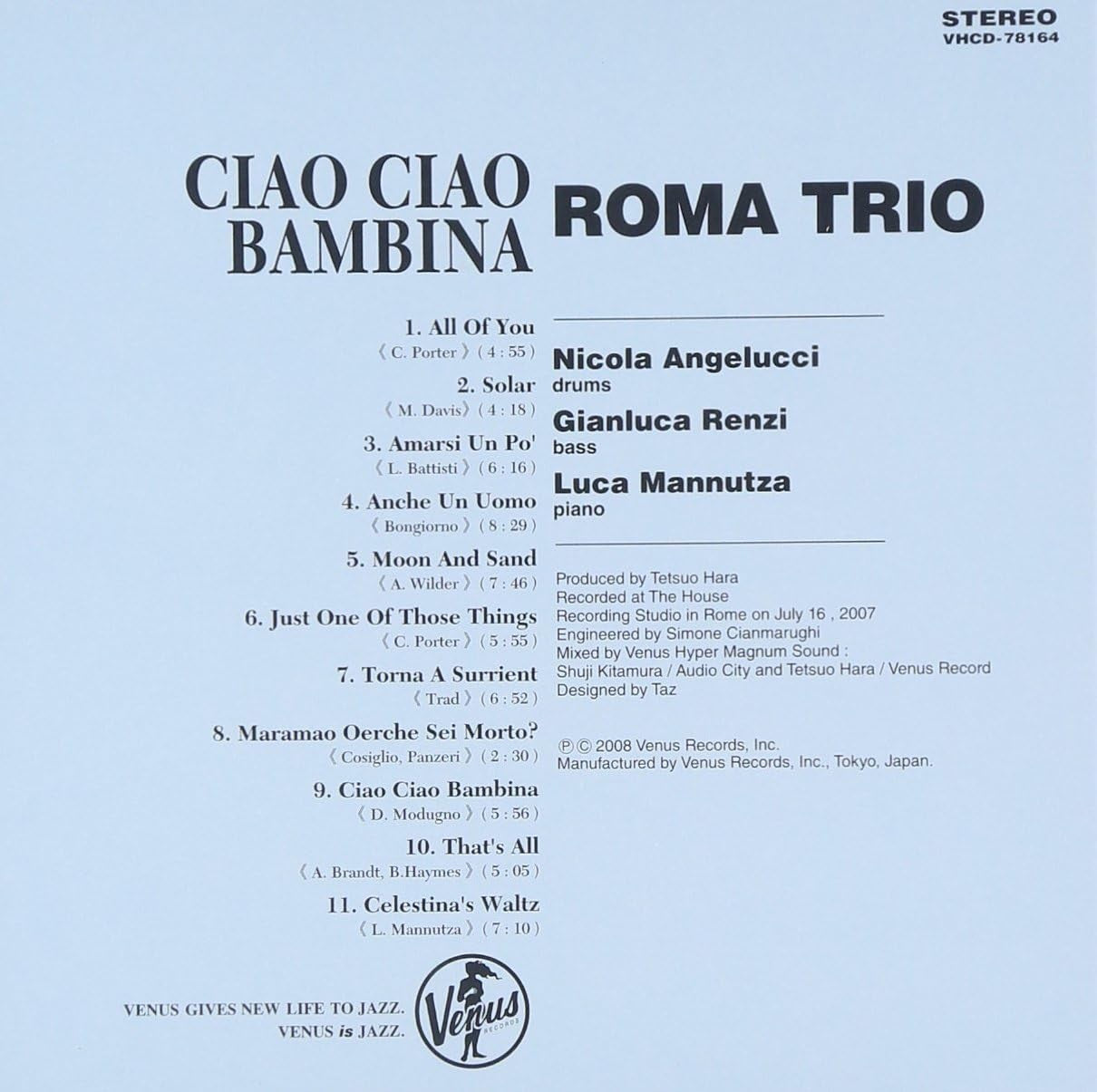 CD New Roma Trio Jazz Ciao Ciao Bambina Paper Sleeve Japan OBI