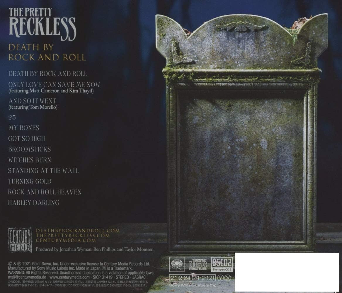 2021 THE PRETTY RECKLESS Death by Rock and Roll  JAPAN BLU-SPEC CD NEW