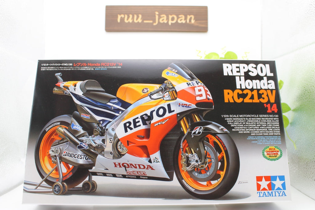 Tamiya 14130 1/12 Scale Model Kit Repsol Honda RC213V 14 GP Champion Marquez JP