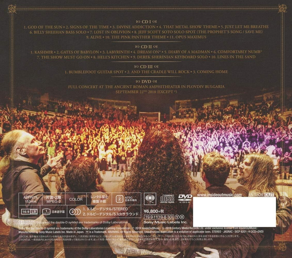 New SONS OF APOLLO LIVE WITH THE PLOVDIV PSYCHOTIC SYMPHONY JAPAN 3 CD + DVD