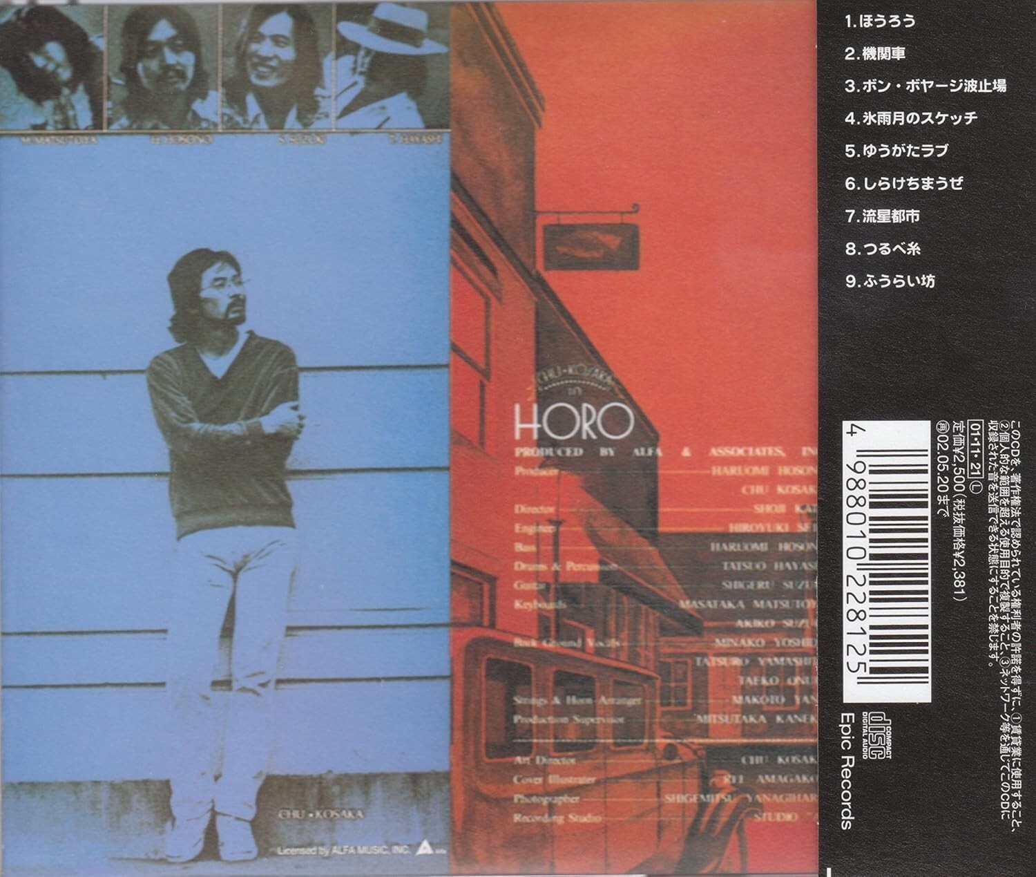 Chu Kosaka / Horo 1975 CD Remaster Japan City Pop Haruomi Hosono New