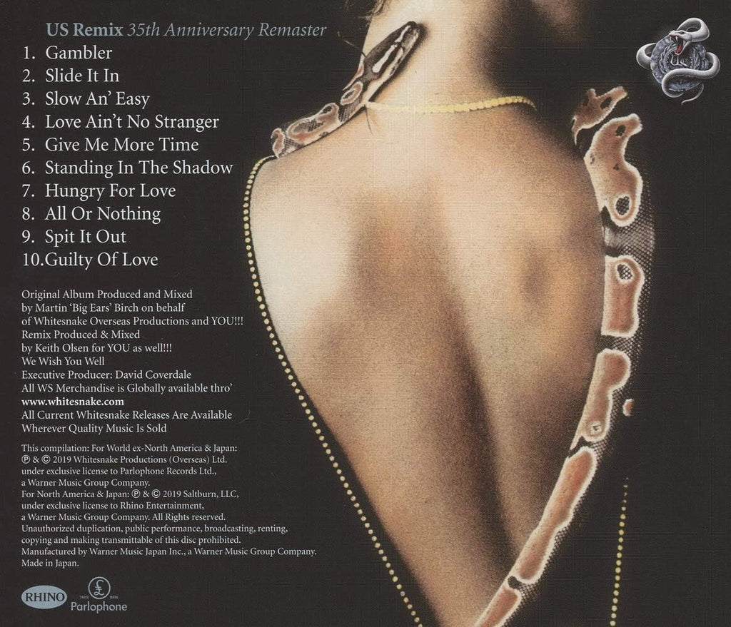 New 2019 JAPAN SHM CD WHITESNAKE SLIDE IT IN US REMIX 35TH ANNIVERSARY REMASTER