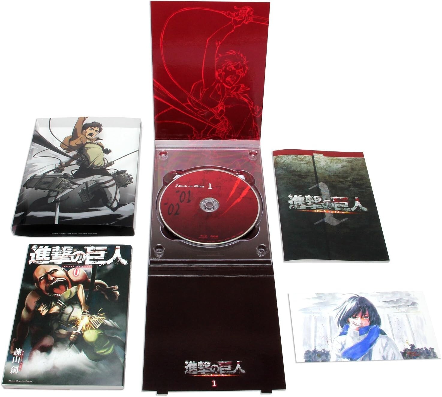 New Attack on Titan Shingeki no Kyojin Vol.1 Limited Blu-ray W/Manga Japan Anime