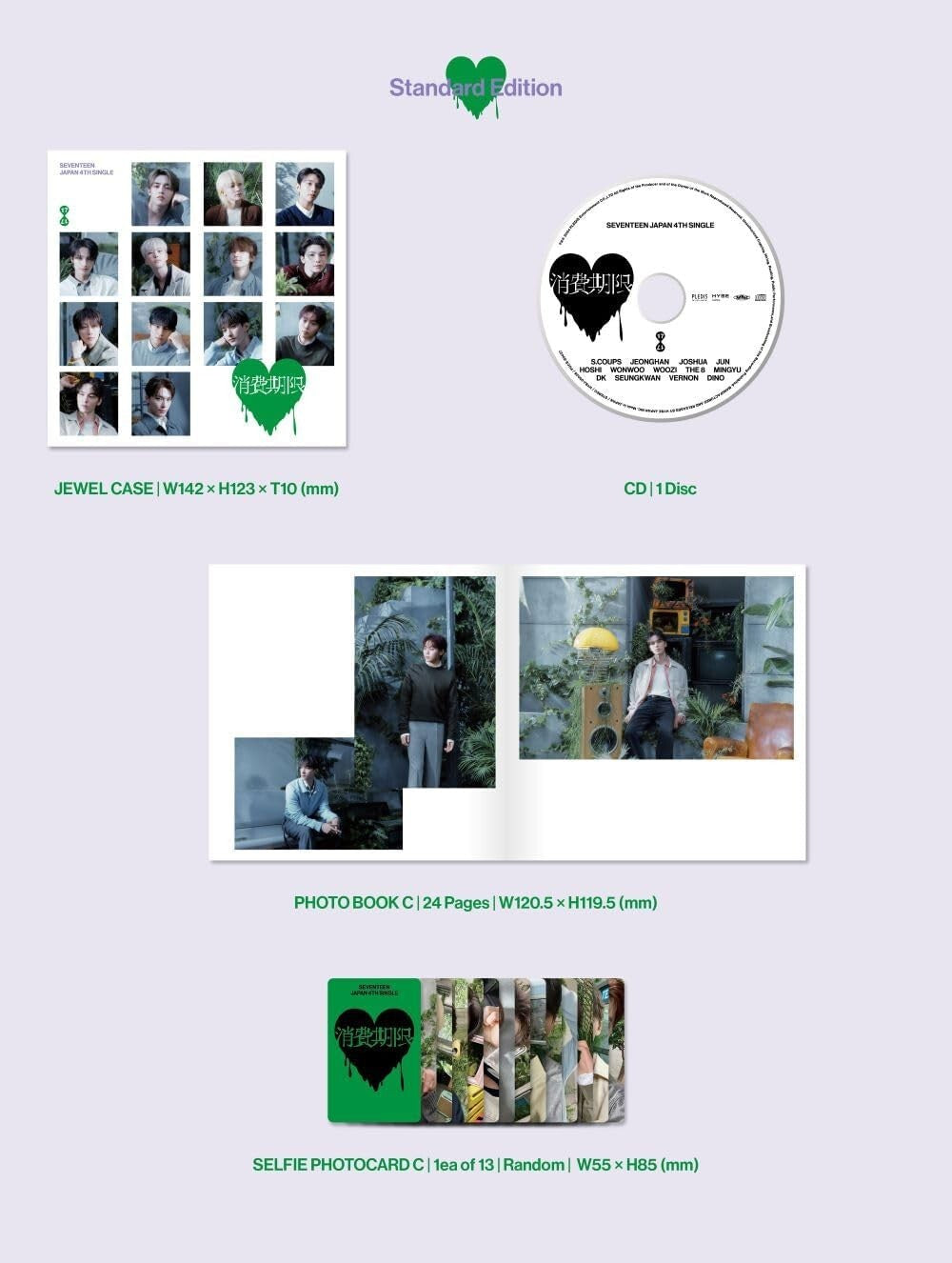 New SEVENTEEN Shohikigen Standard Edition CD Japan 4th Single POCS-30027