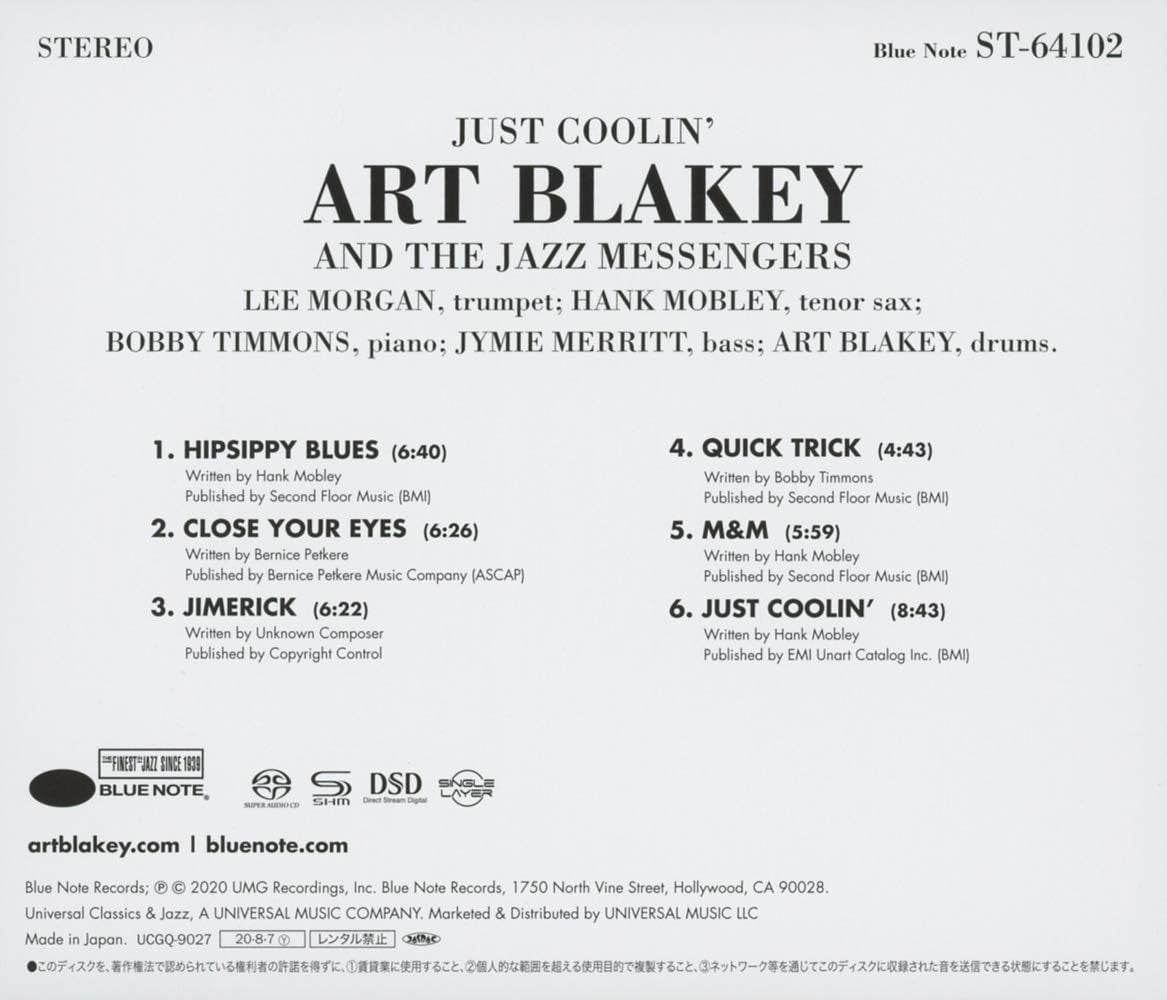 CD Art Blakey & The Jazz Messengers NEW CD(SHM-SACD) Just Coolin Japan OBI