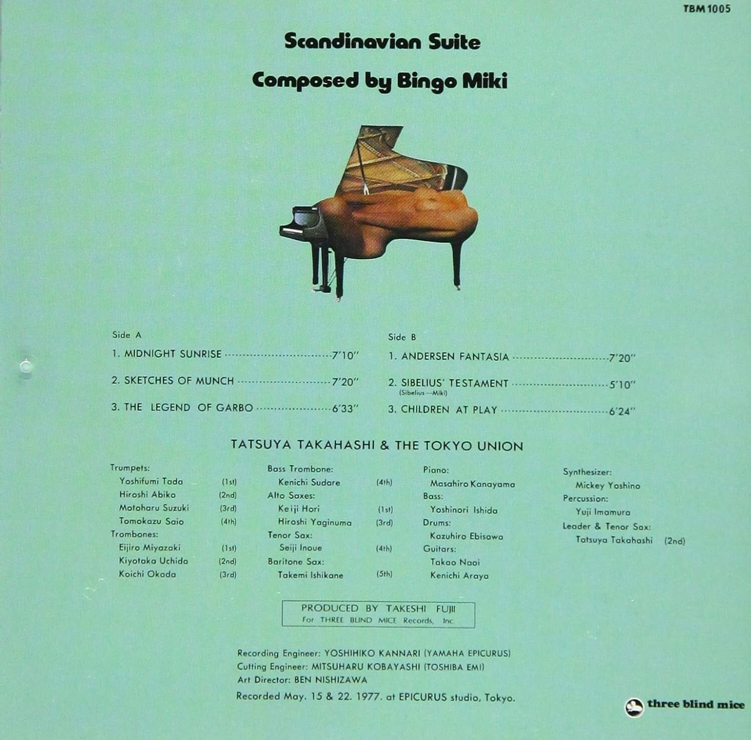 Bingo Miki, Tatsuya Takahashi and Tokyo Union Scandinavian Suite Music CD Japan