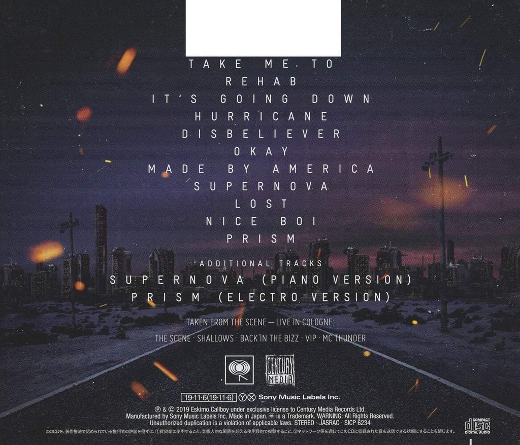 New Eskimo Callboy Rehab Japan Music CD Bonus Tracks