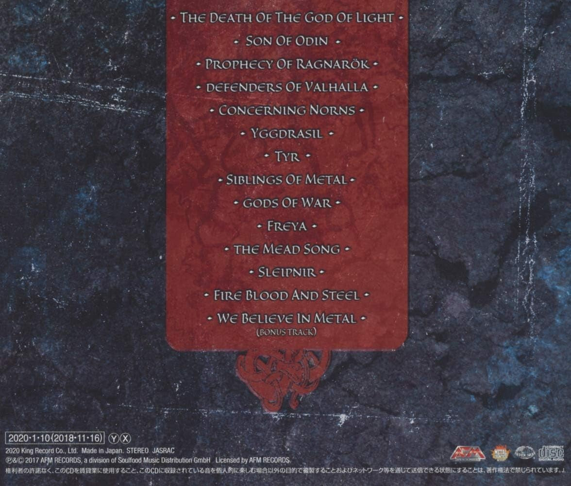 New BROTHERS OF METAL PROPHECY OF RAGNAROK WITH BONUS TRACK JAPAN CD