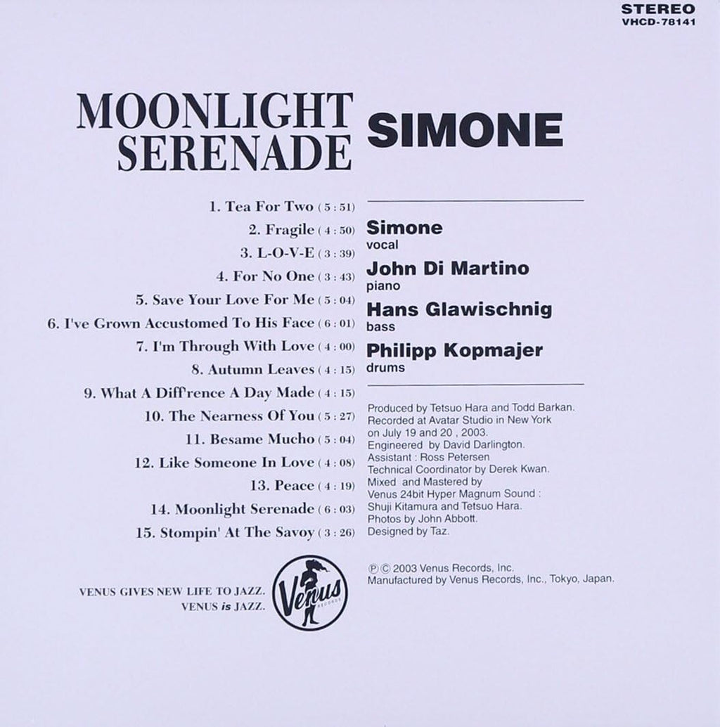 Simone Kopmajer Jazz Vocal SEALED NEW CD Moonlight Serenade Paper Slv Japan New