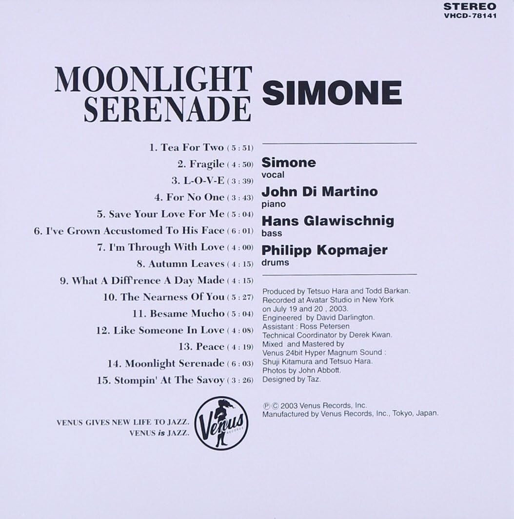 Simone Kopmajer Jazz Vocal SEALED NEW CD Moonlight Serenade Paper Slv Japan New