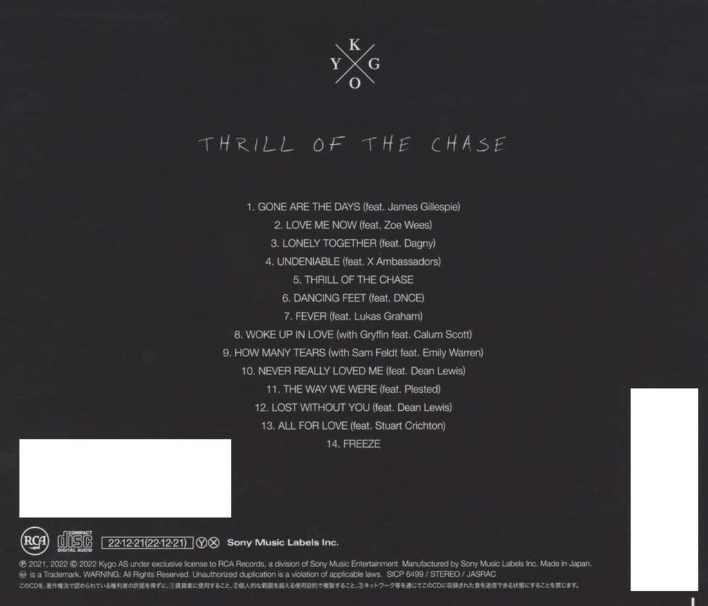 KYGO THRILL OF THE CHASE 2022 JAPAN CD From Japan NEW