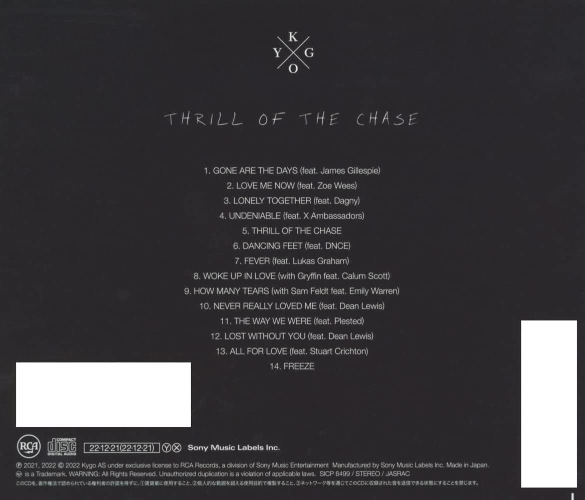 KYGO THRILL OF THE CHASE 2022 JAPAN CD From Japan NEW