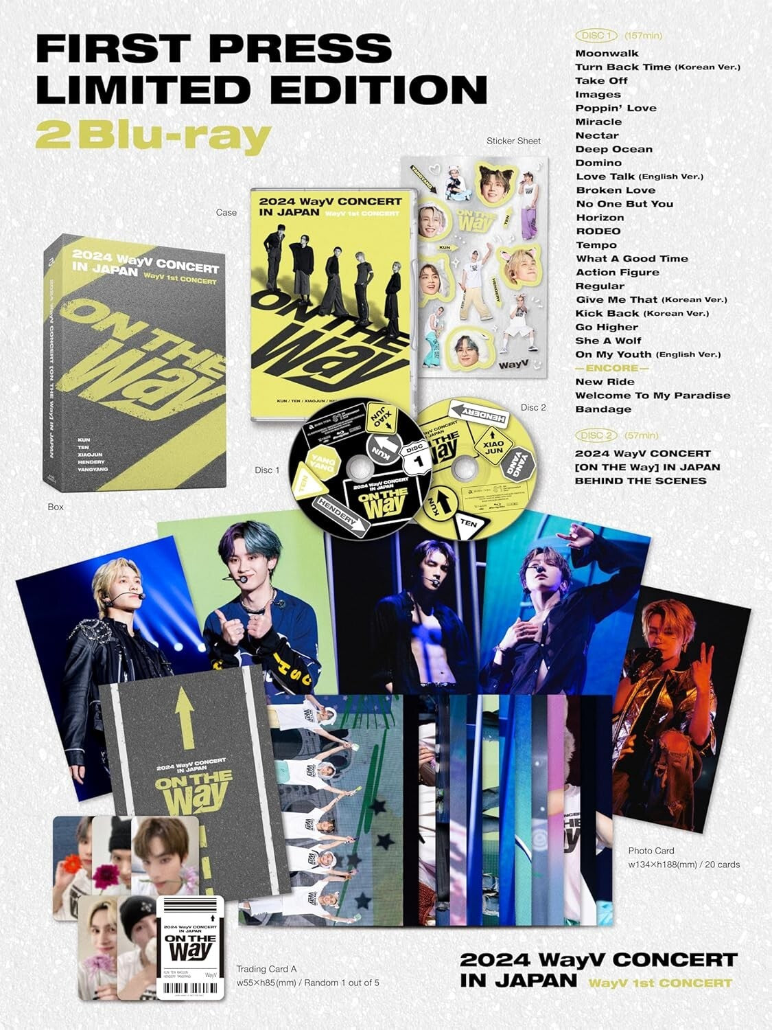 New 2024 WayV CONCERT ON THE Way IN JAPAN Limited Edition 2Blu-ray