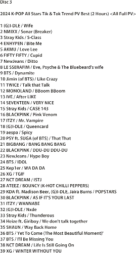 New [Dvd] 2024 K-Pop All Stars No.1 Music Video Live Mix 157 Song All Full Pv