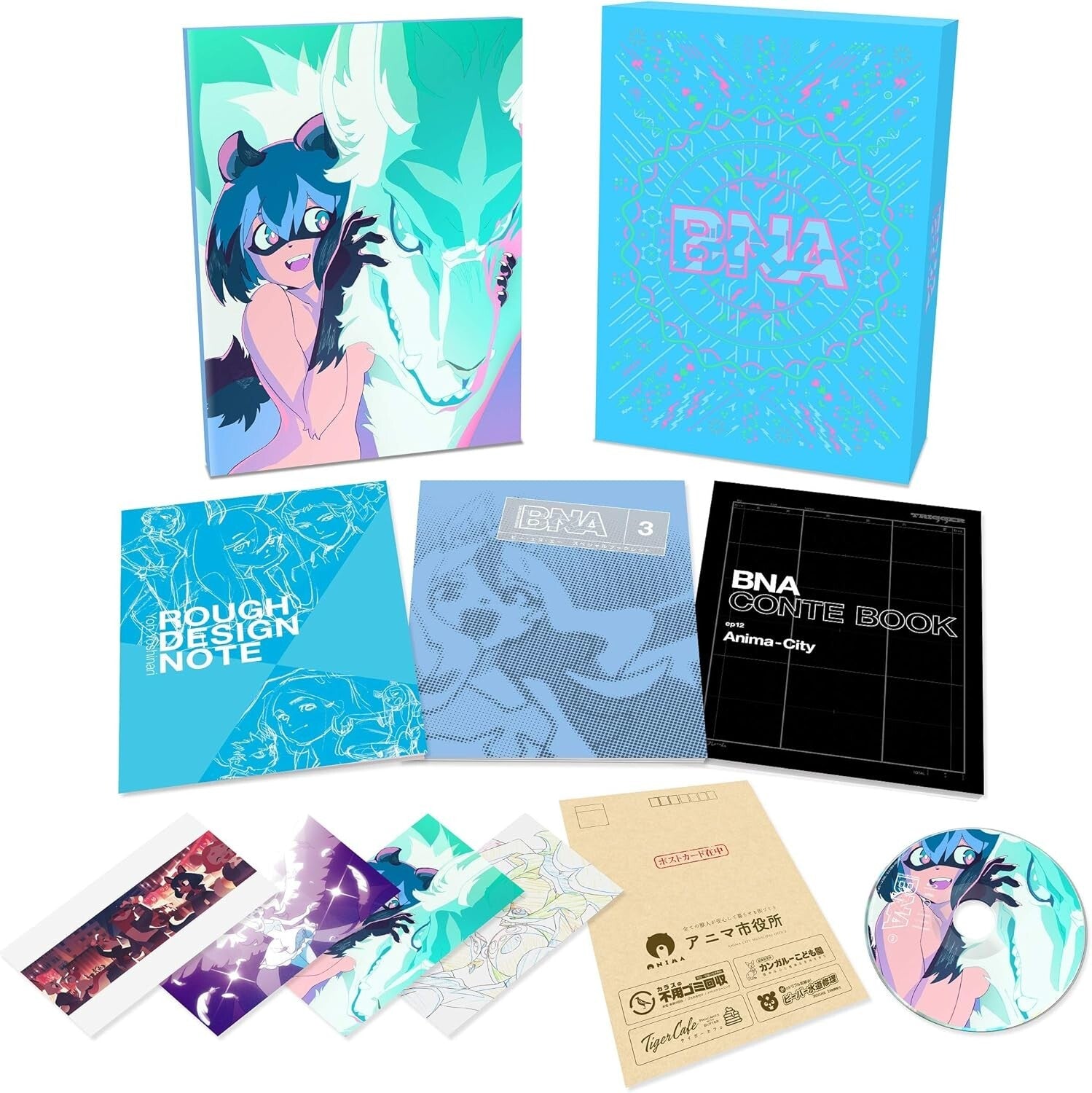 BNA Vol.3 First Limited Edition Blu-ray Booklet Design Note Post Card Japan New
