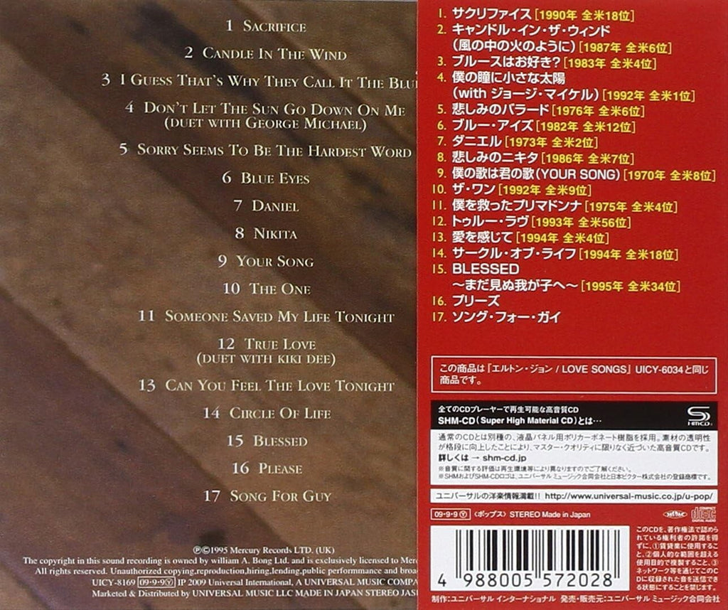 ELTON JOHN-LOVE SONGS-JAPAN SHM-CD New