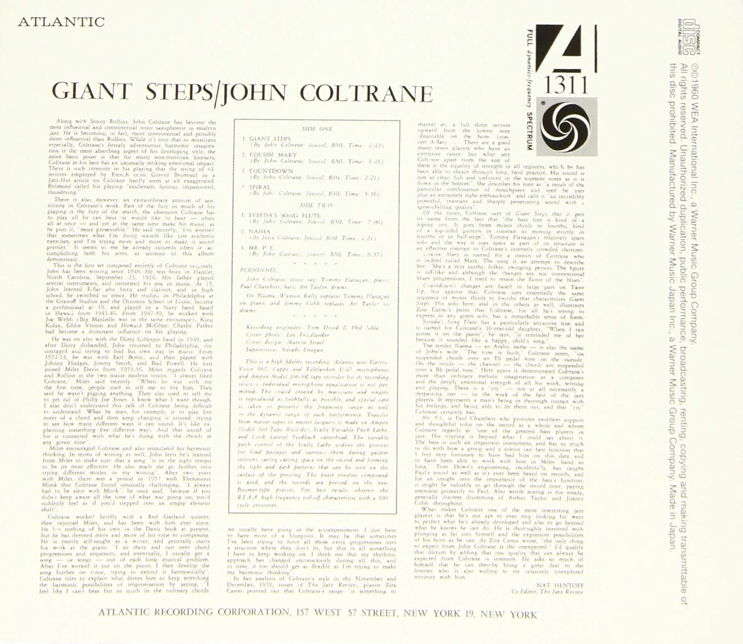 Giant Steps (Monoral Version) [UHQCD X MQA-CD] New