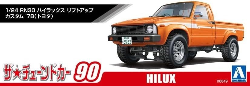 Aoshima Toyota RN30 Hilux Lift Up Custom ’78 1:24 Scale Model Kit NEW