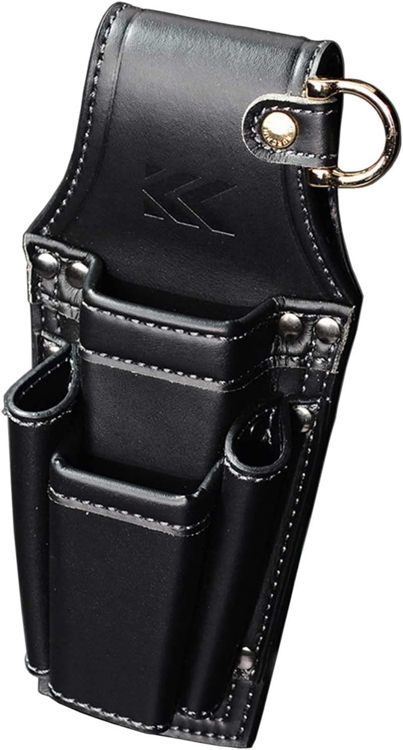 Fujiya Driver and Pliers Holder 2 Tiers Black and Gold Light PU Leather NEW