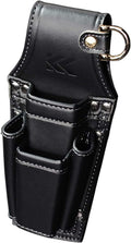 Fujiya Driver and Pliers Holder 2 Tiers Black and Gold Light PU Leather NEW