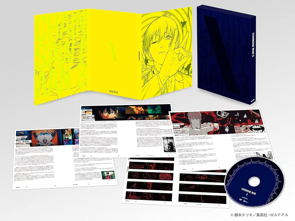 Chainsaw Man Vol.3 First Limited Edition DVD Booklet Case Japan New