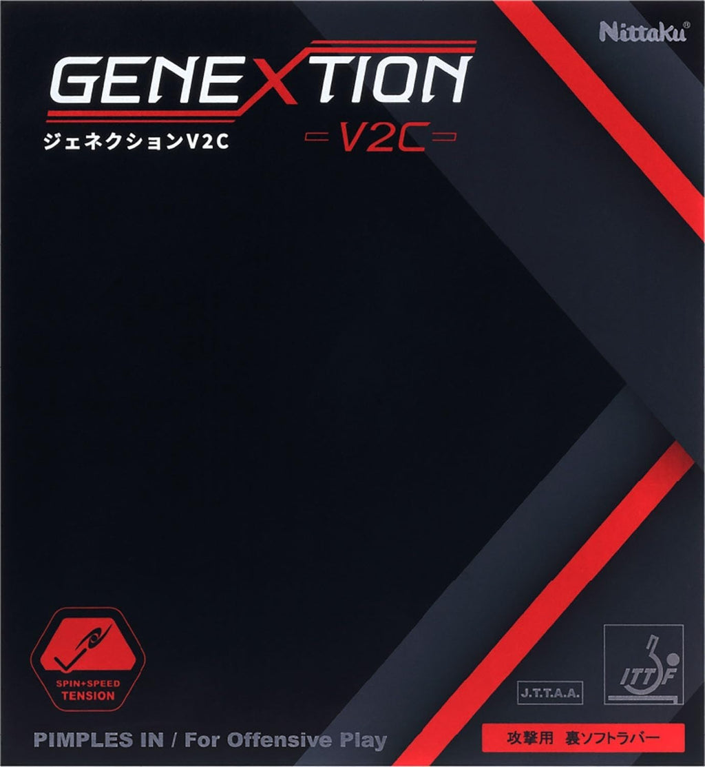 Nittaku Generation V2C Table Tennis Rubber Black Thick NR-8787 NEW