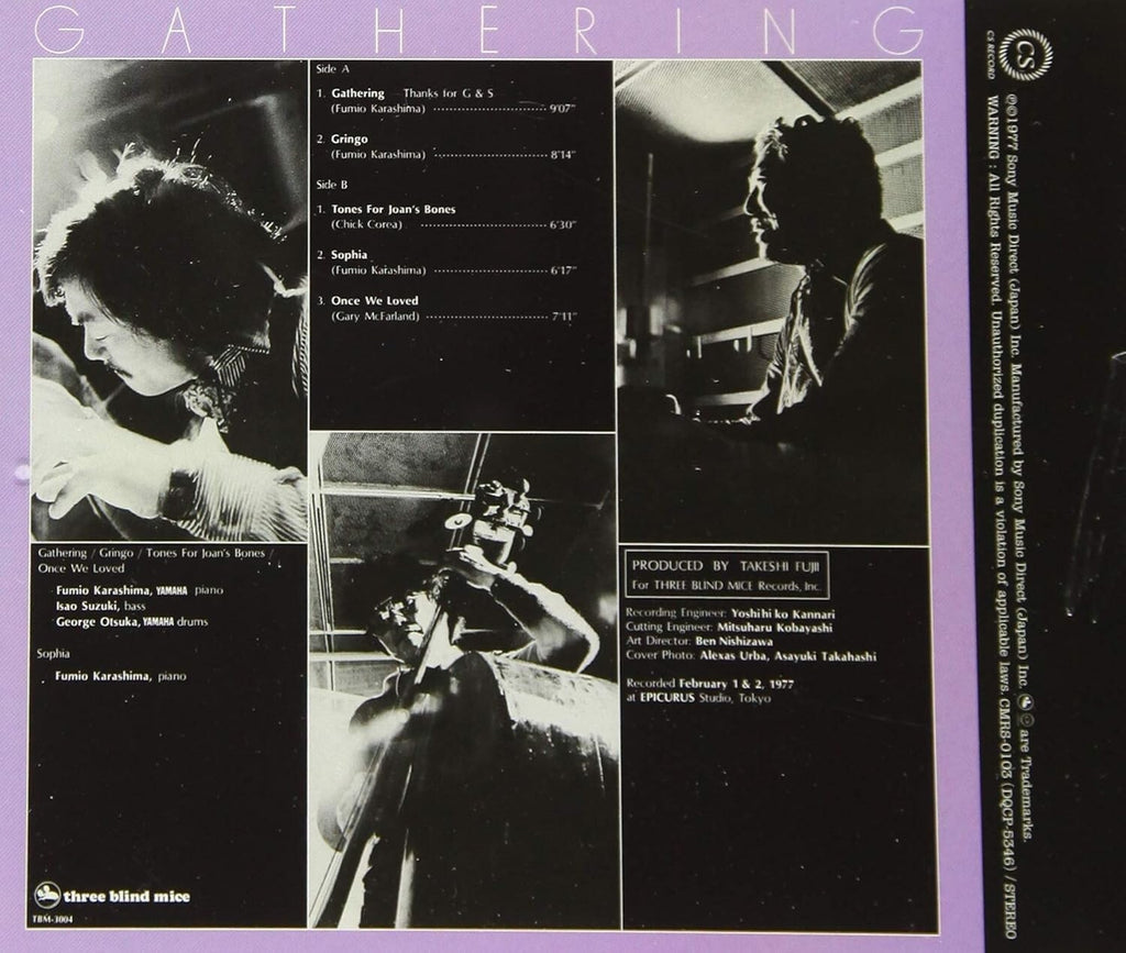 New Fumio Karashima Trio Gathering CD from Japan
