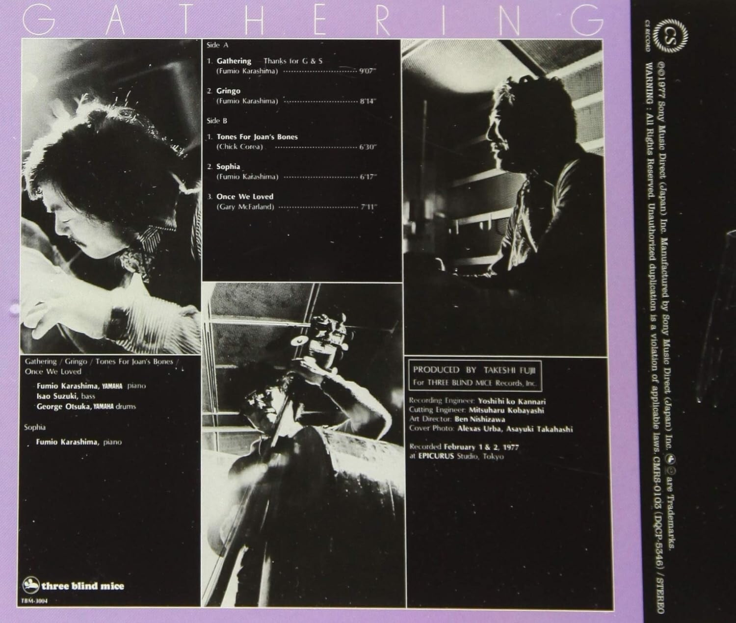 New Fumio Karashima Trio Gathering CD from Japan