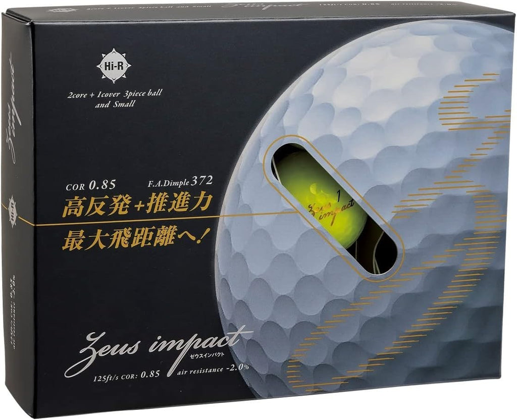 Kasco Zeus Impact 3 Golf Ball Yellow NEW