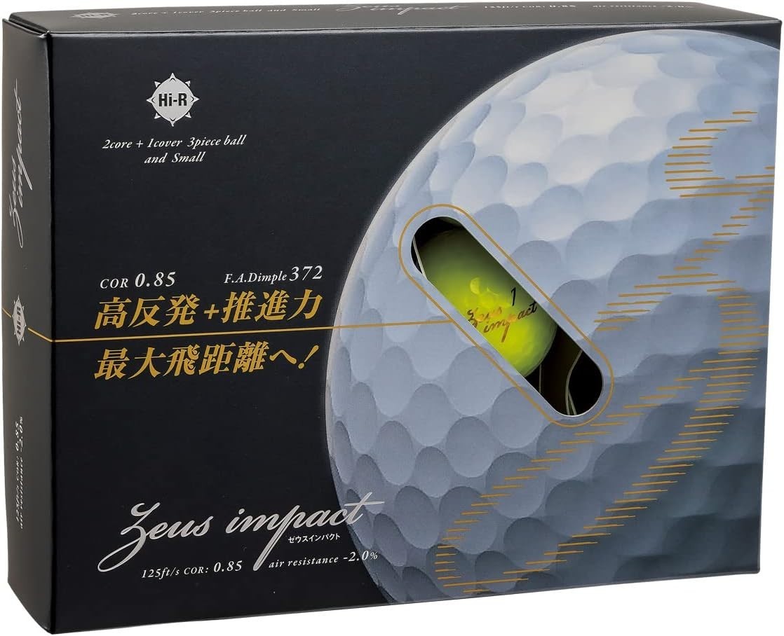 Kasco Zeus Impact 3 Golf Ball Yellow NEW