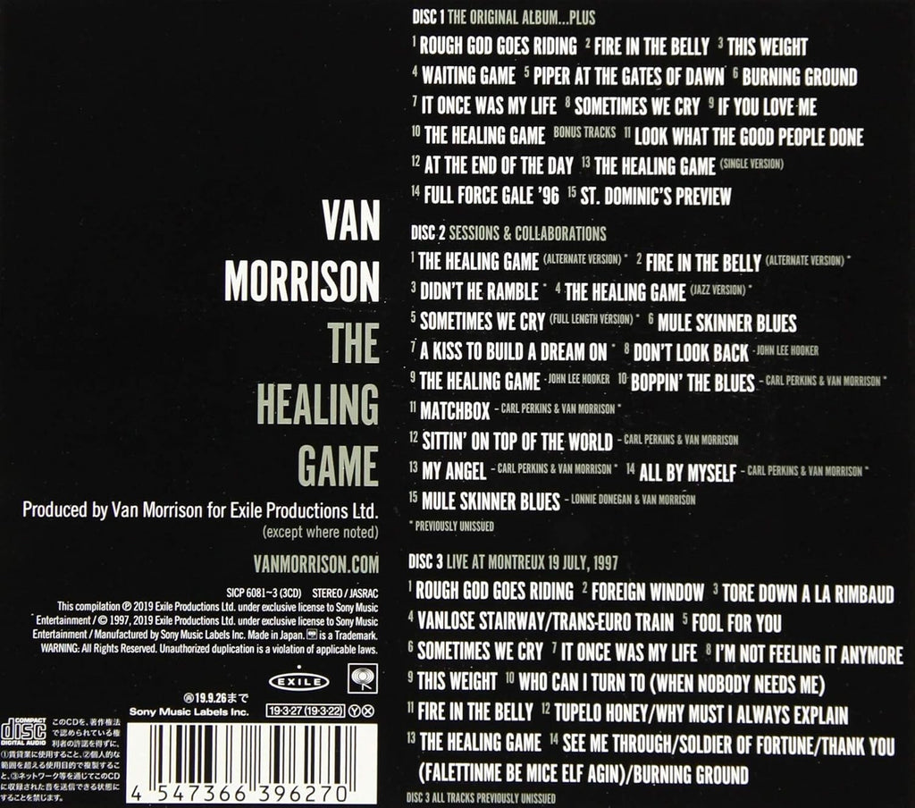 2019 VAN MORRISON HEALING GAME JAPAN 3 CD DELUXE EDITION New
