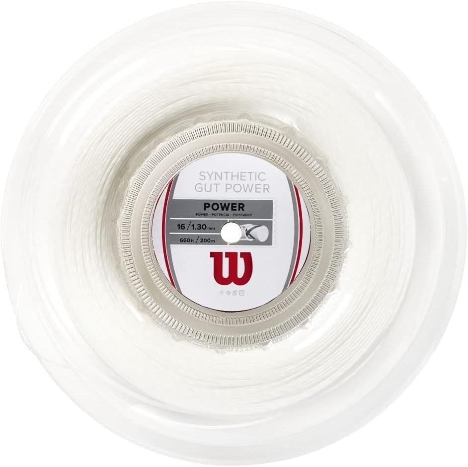 Wilson Synthetic Gut Power 16 Monofilament Tennis String Natural 200m Reel New