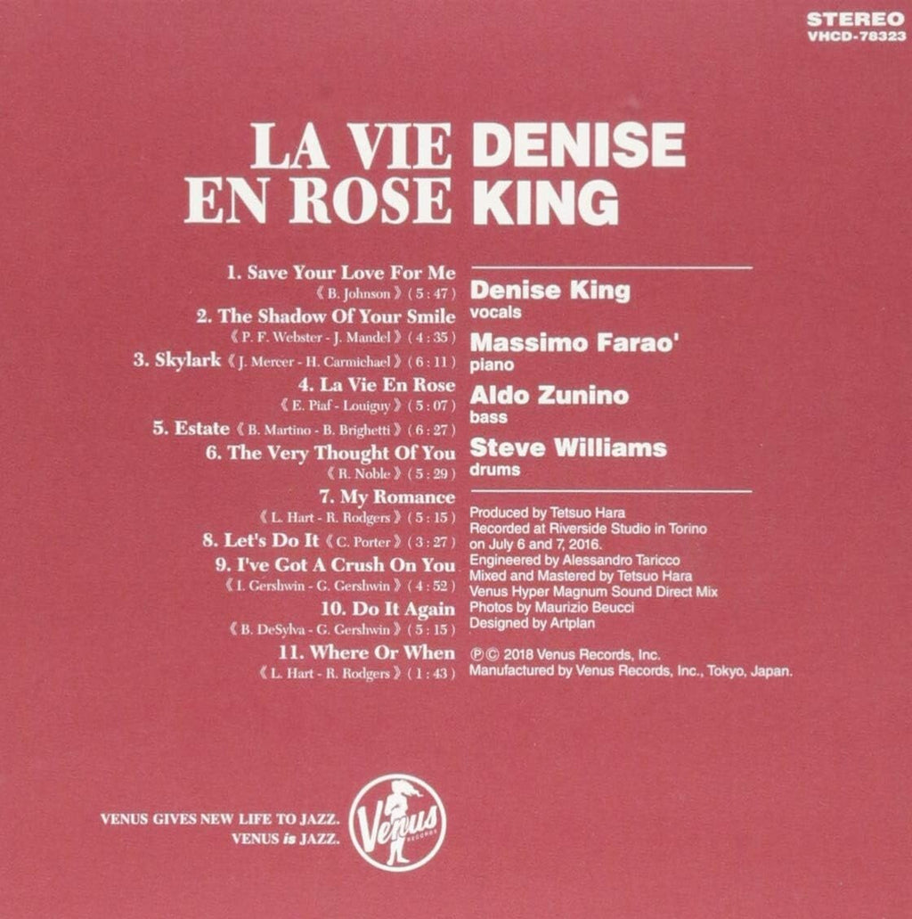Denise King / Massimo Faraò Trio Jazz Vocal CD La Vie En Rose Paper Slv OBI NEW