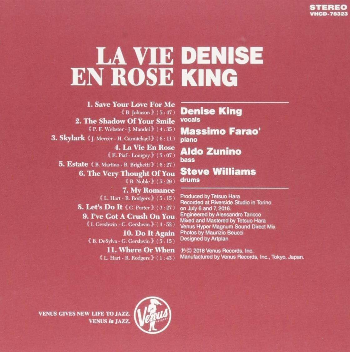 Denise King / Massimo Faraò Trio Jazz Vocal CD La Vie En Rose Paper Slv OBI NEW