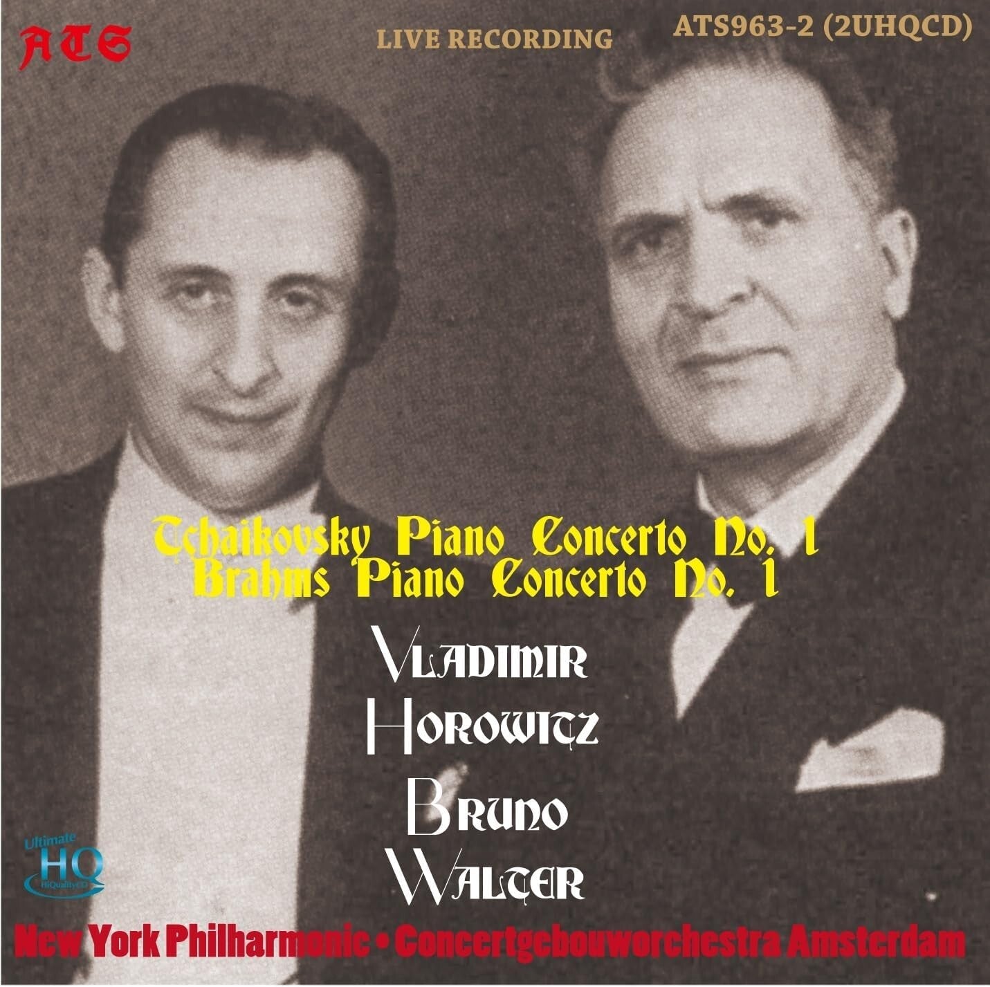 Horowitz Walter Tchaikovsky & Brahms Piano Concertos UHQCD JAPAN NEW