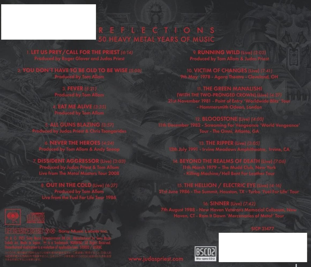 JUDAS PRIEST REFLECTIONS 50 Heavy Metal Years of Music JAPAN BLU-SPEC CD New