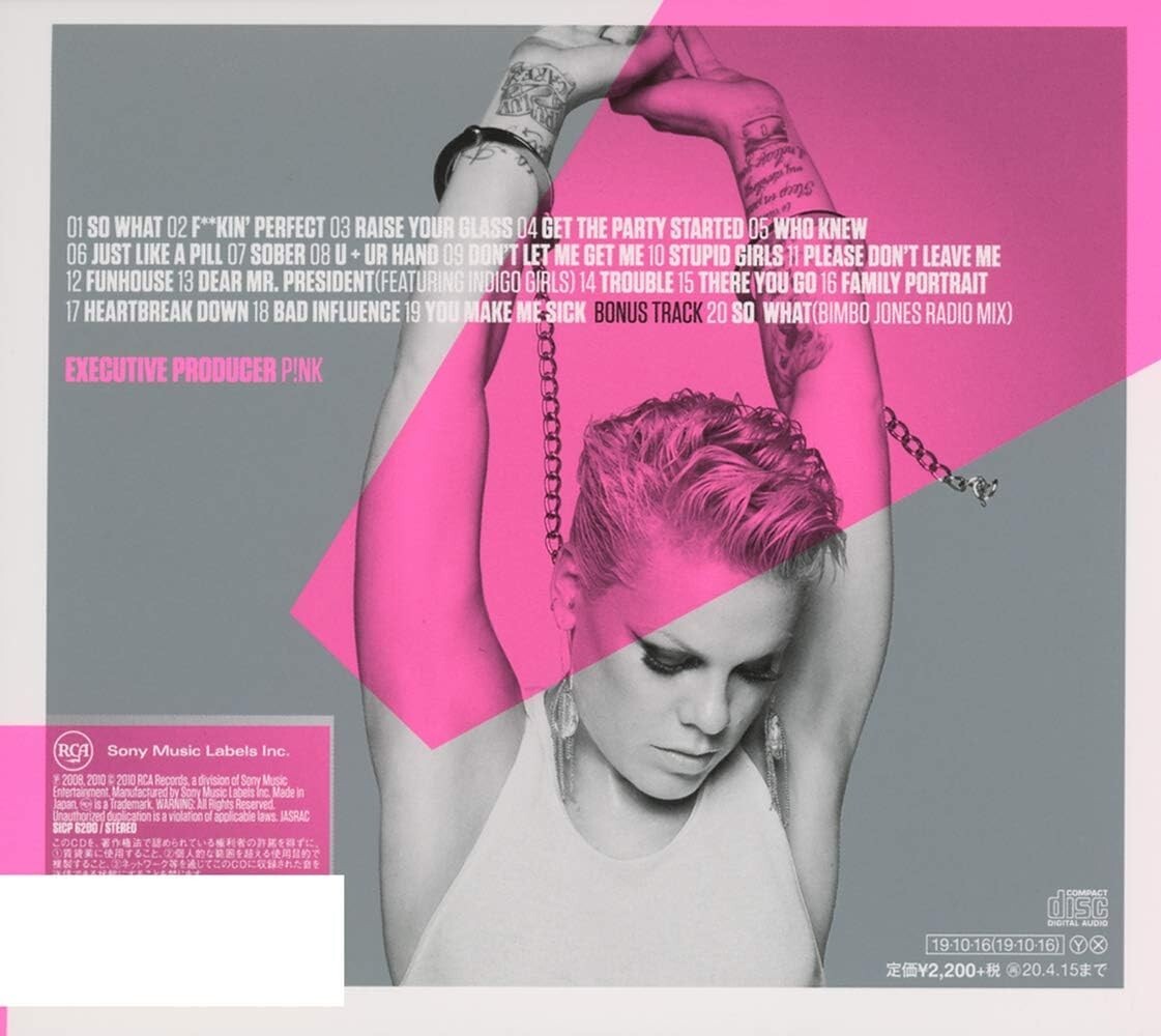 P!NK GREATEST HITS... SO FAR 2019!!! JAPAN Paper Sleeve CD BONUS TRACK NEW
