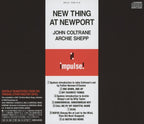 New John Coltrane/Archie Shepp Jazz Live CD New Thing At Newport Japan OBI
