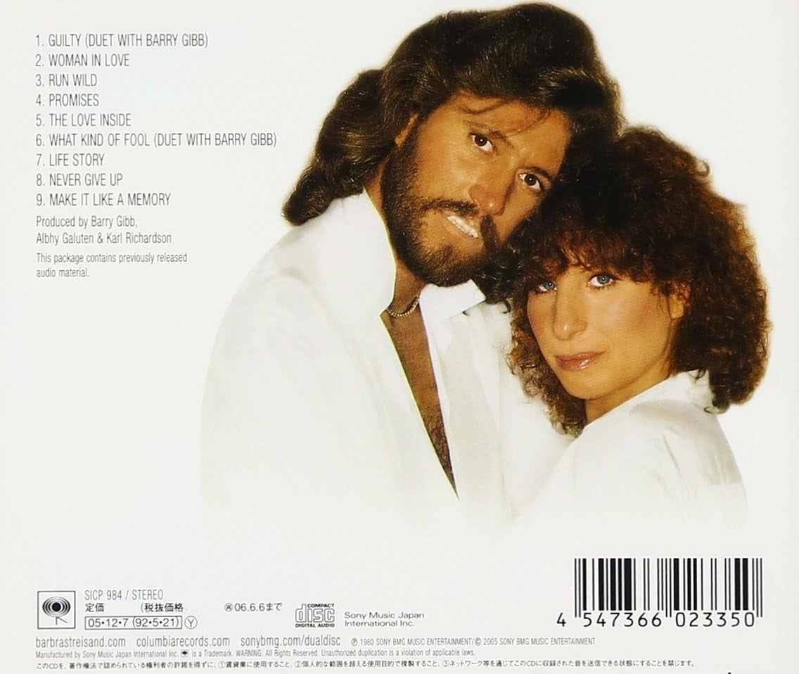 Barbra Streisand CD Guilty Barry Gibb Japan OBI NEW