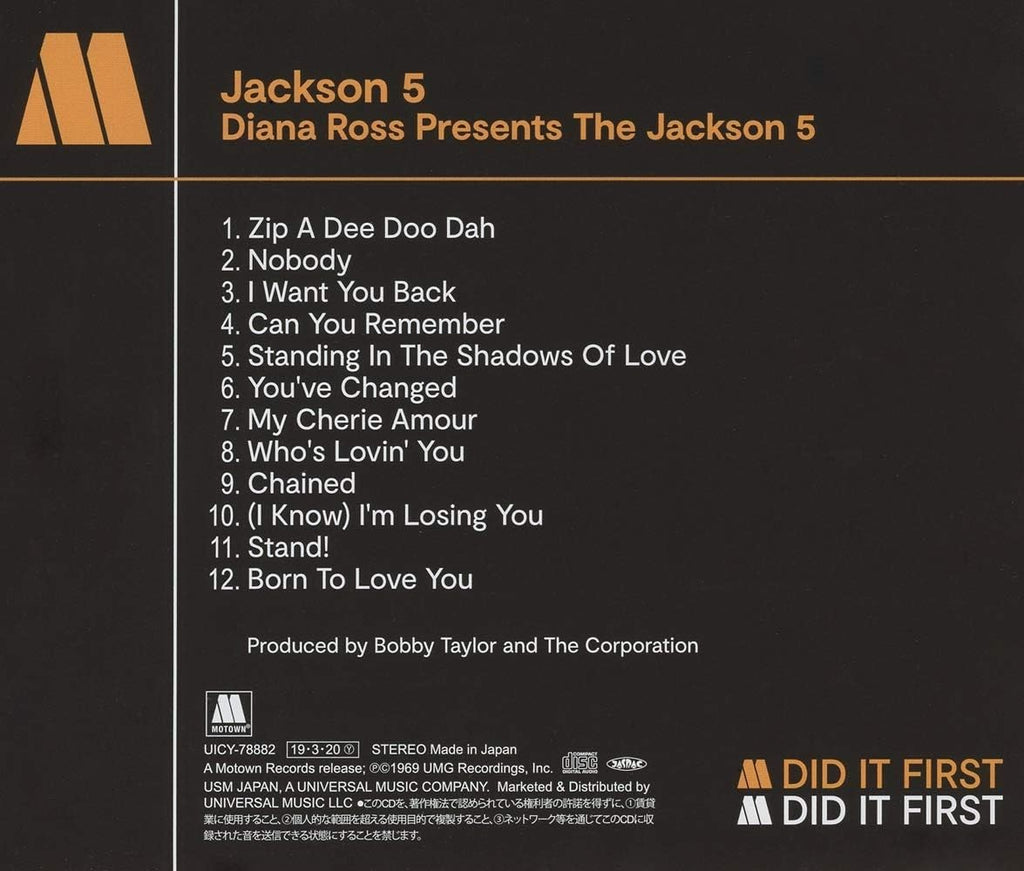 The Jackson 5 CD Diana Ross Presents The Jackson 5 Japan OBI NEW