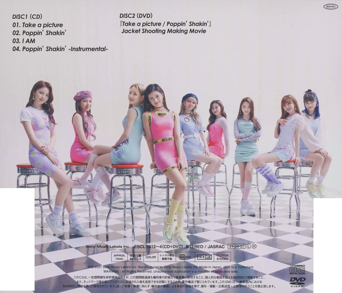 New NiziU Take a picture Poppin Shakin Limited Edition Type A CD DVD Card