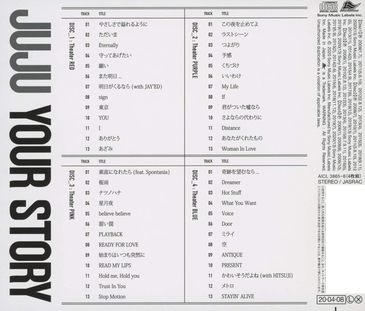 Juju J-POP 4 CD Your Story Compilation New