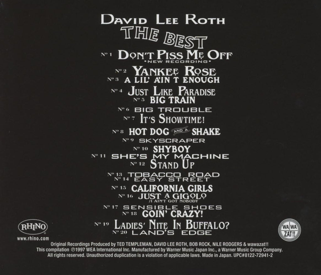 CD New Best Of David Lee Roth SHM