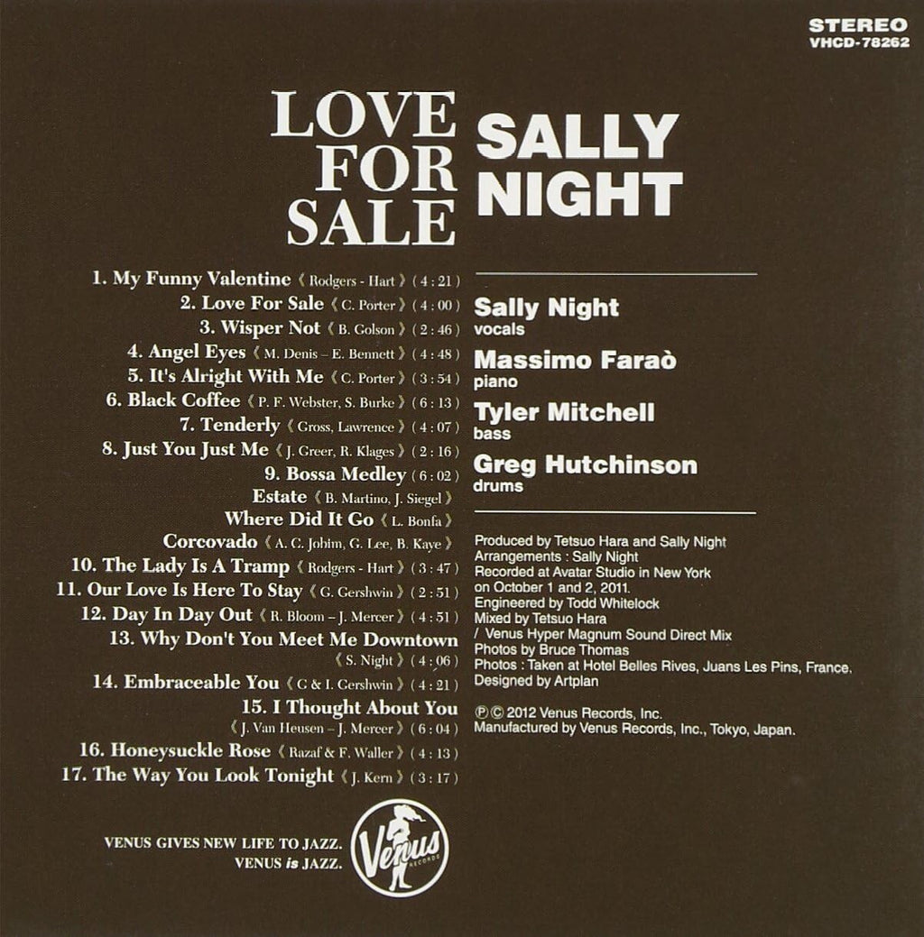 CD Sally Night Jazz Vocal Love For Sale Paper Sleeve Japan OBI E
