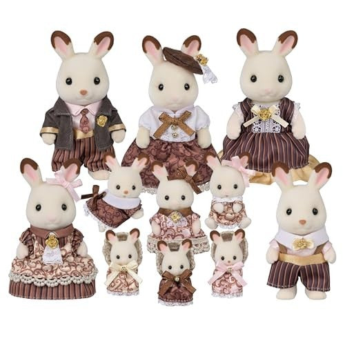 Sylvanian Families Doll [Chocolate Rabbit Family Anniversary Set] C-74 ST New