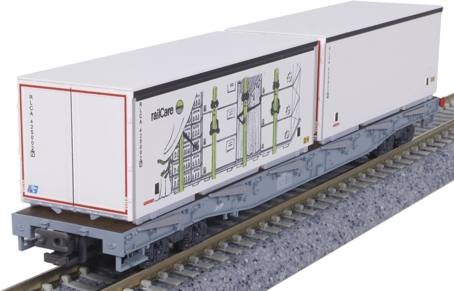 Kato RhB Rw Bogie Stake Wagon Set (4) w/Container Load VI K10-1892 N Gauge NEW