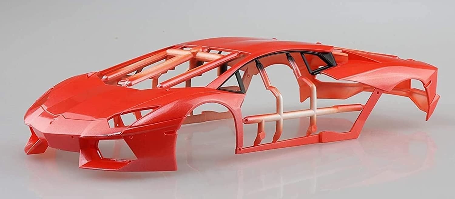 AOSHIMA 1/24 Pre-painted Model Series 2011 Lamborghini Aventador Orange NEW